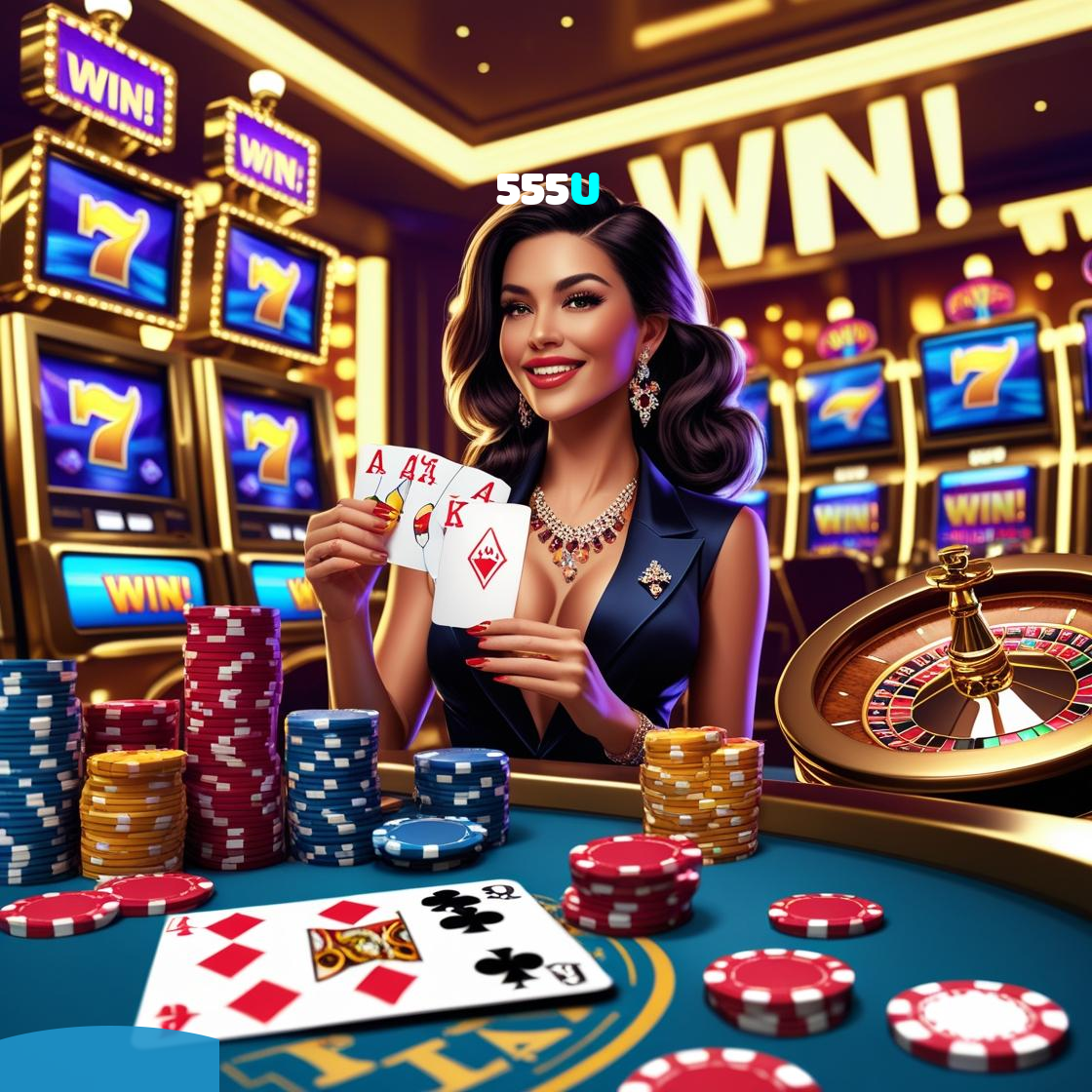 555U:Mostre suas habilidades e vença nas mesas de poker online!