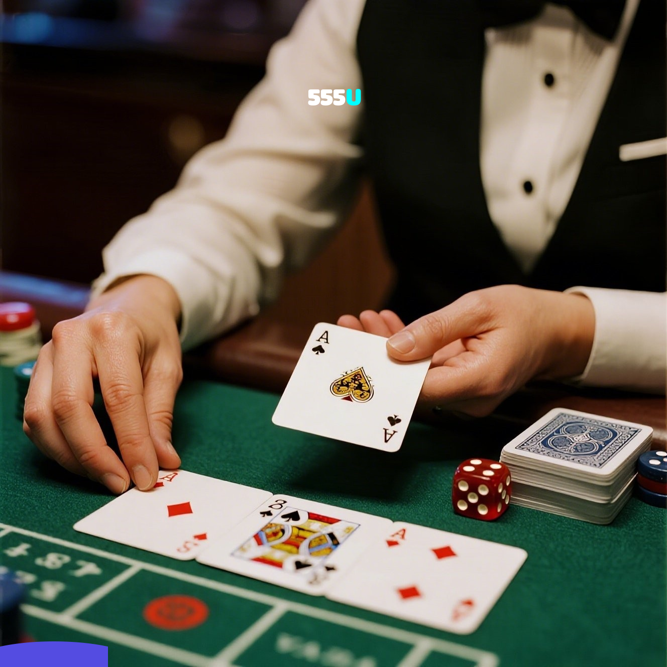 555U:Mostre suas habilidades e vença nas mesas de poker online!