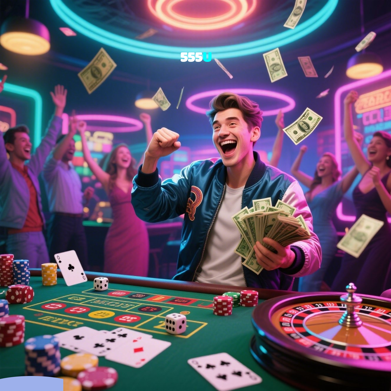 555U:Jogue slots, aposte no futebol e vença em grandes mesas de poker!