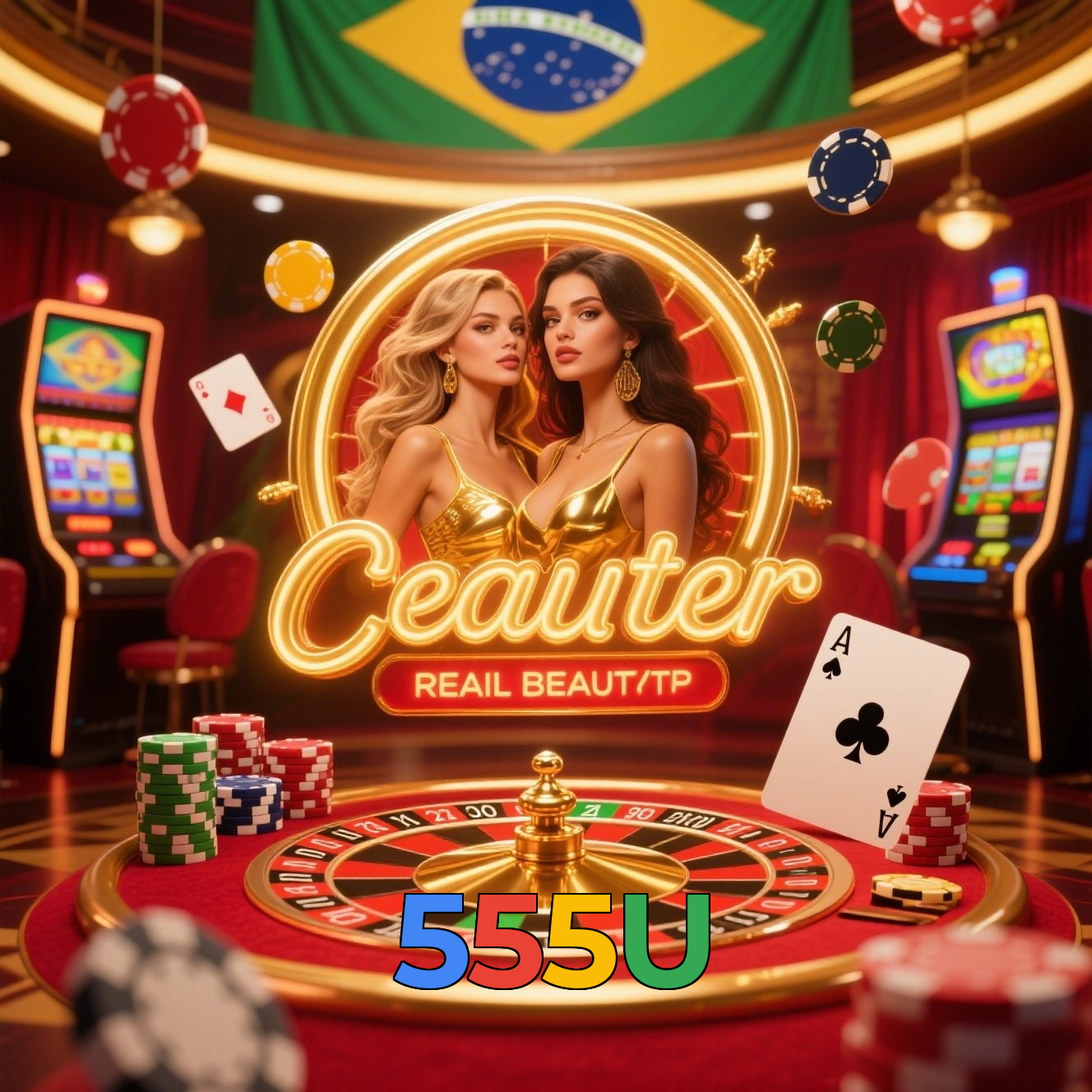 555U:Gire nas slots e conquiste o prêmio da sua vida!